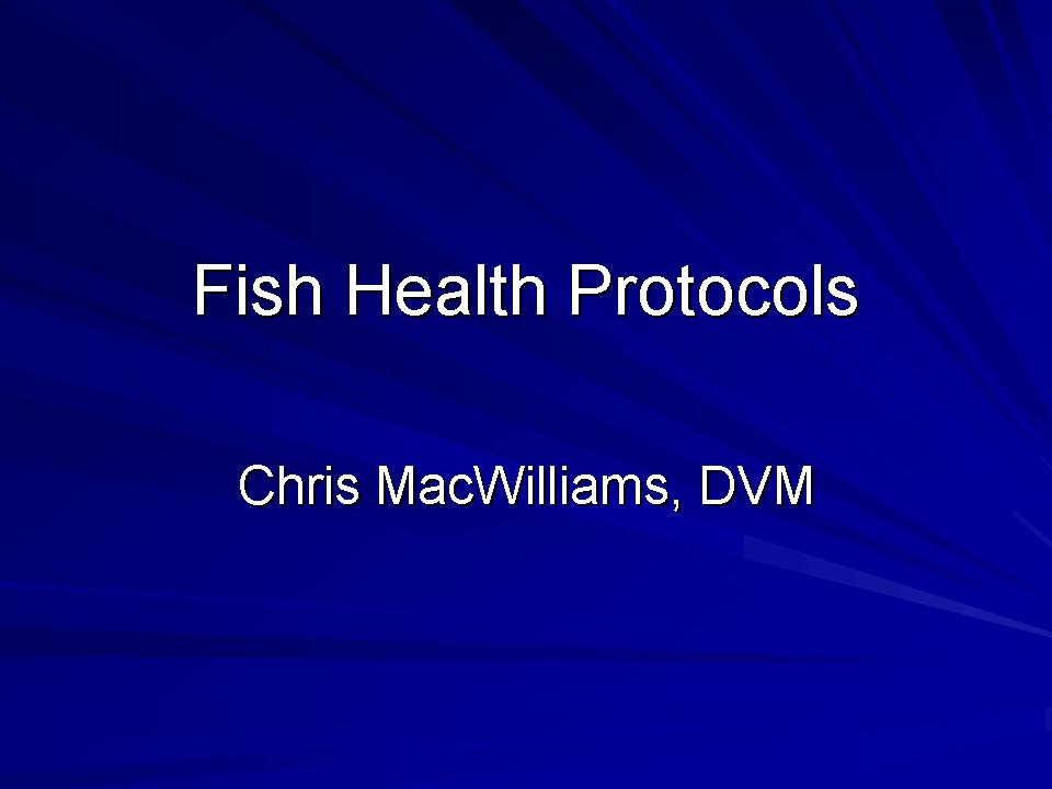 Fish Health Presentation slide