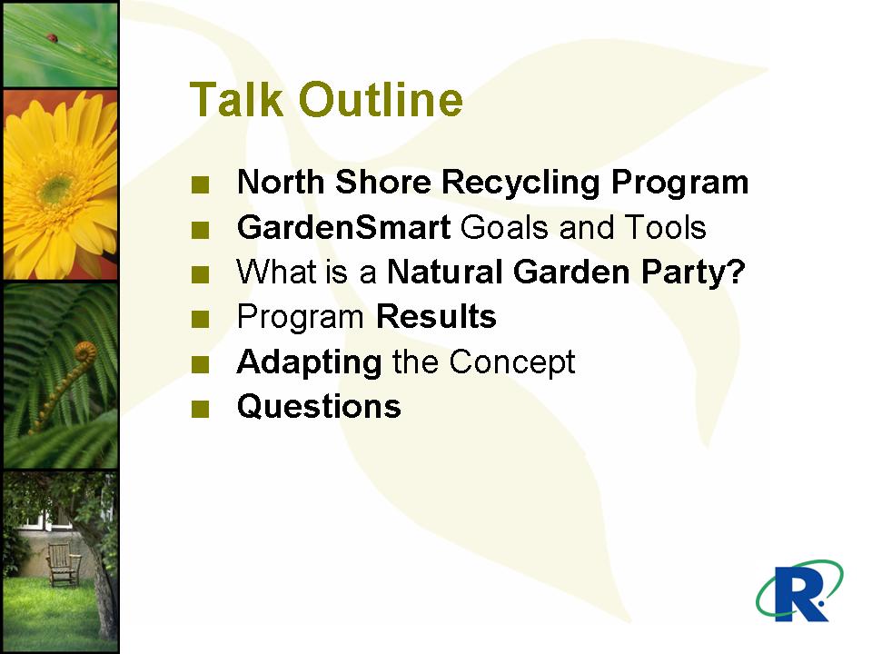 North Shore Recycling Program Presentation slide